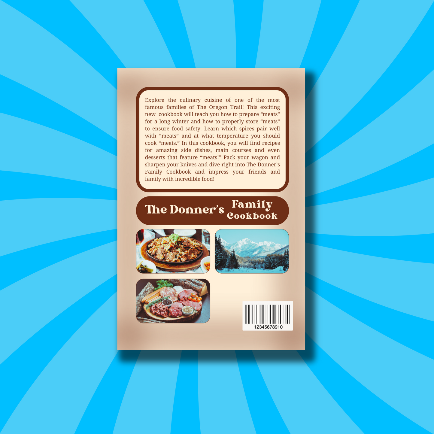 The Donner's Family Cookbook - Gag Gift Recipe Book